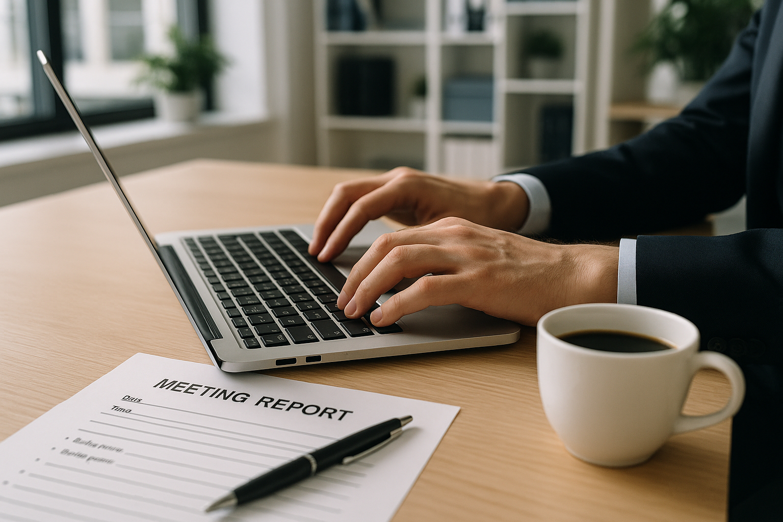 Mains tapant sur un clavier d