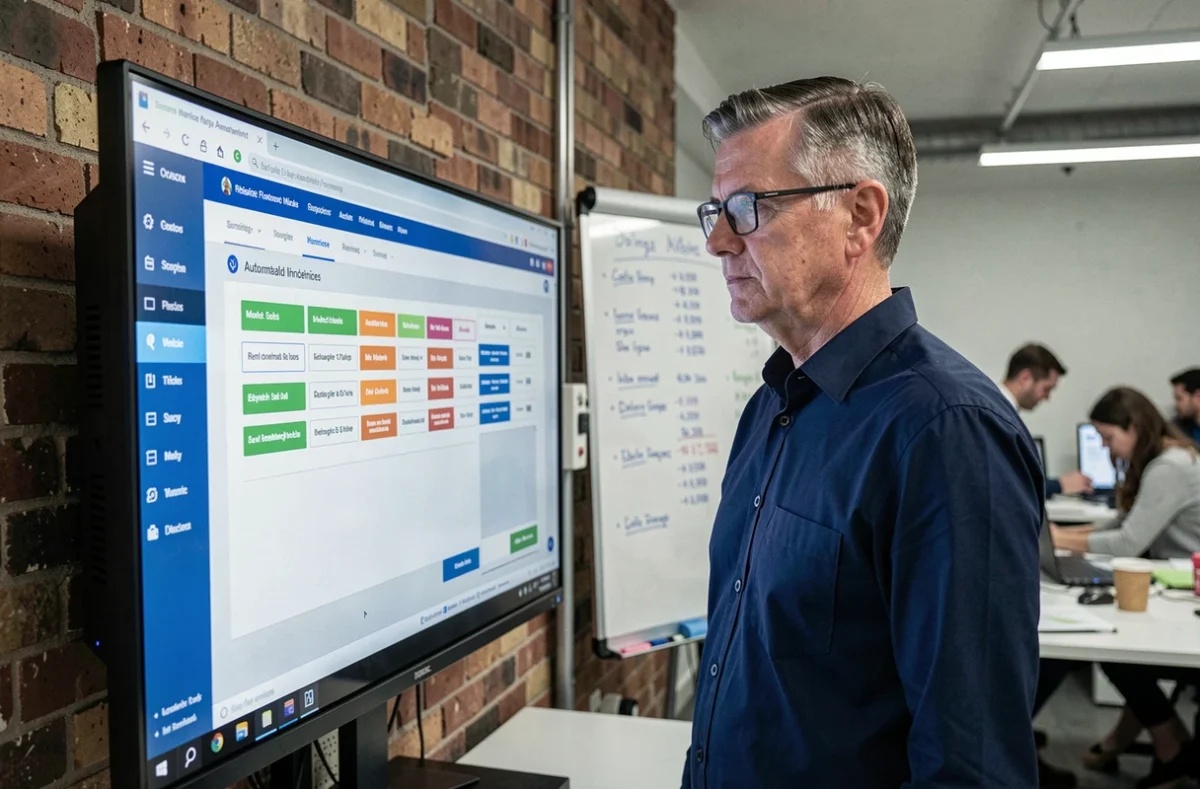 Entrepreneur consultant gérant des relances automatiques de factures sur logiciel de comptabilité