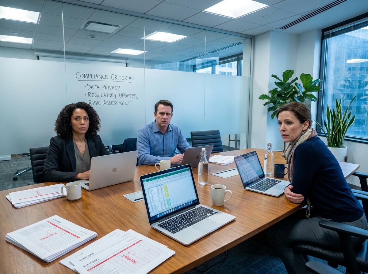 Équipe d'un organisme de formation en réunion préparatoire pour l'audit de certification Qualiopi