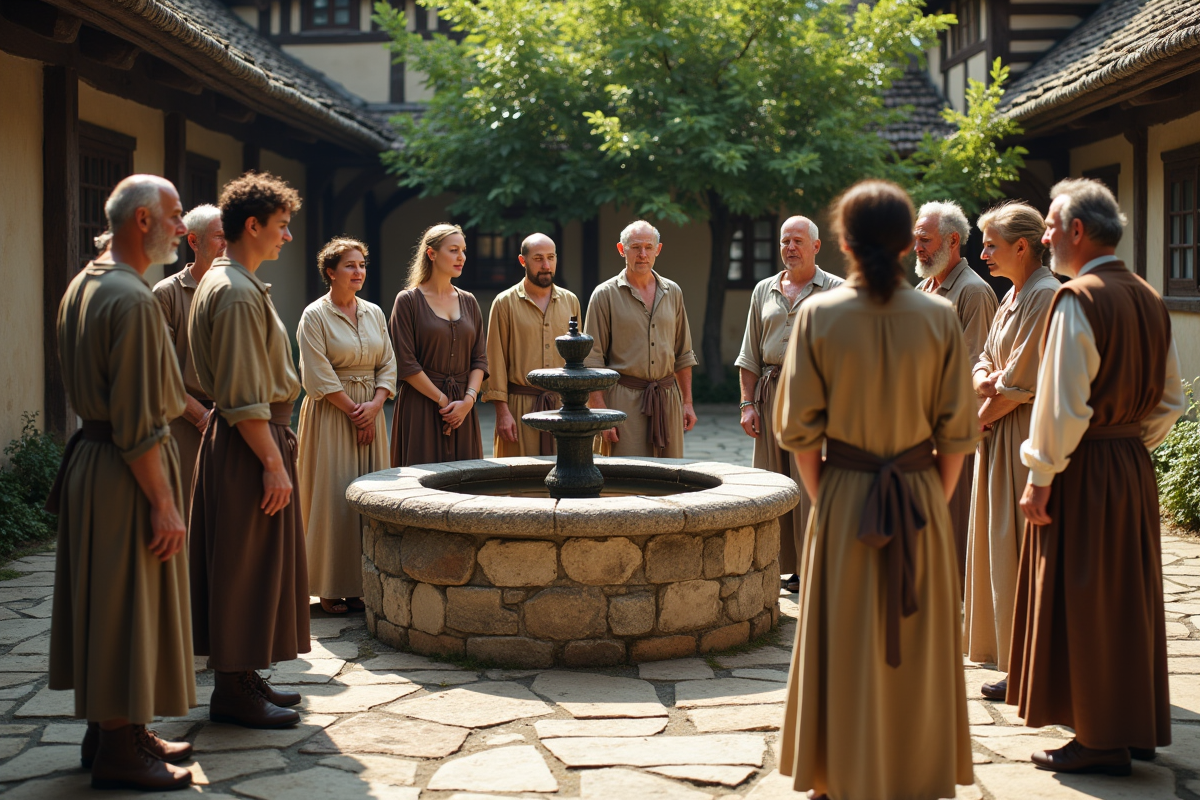 Groupe de personnes discutant autour d