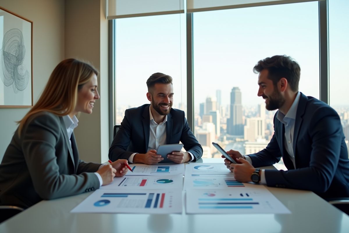 Groupe de professionnels collaborant autour d